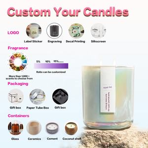 Bougie parfumée <span class=keywords><strong>canneberge</strong></span> rose avec cristal de guérison Bougie en cristal de quartz rose et fleurs séchées - Product Image 2