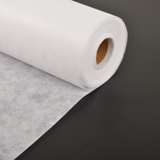 China Manufacturer Polyester Viscose Hard Tear Away Thin Non-Woven Interlining Fabric