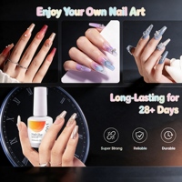 Adhésif Gel UV Transparent Longue Durée Non Toxique pour Faux Ongles et Strass – Idéal Salon Professionnel et DIY Nail Art Créatif