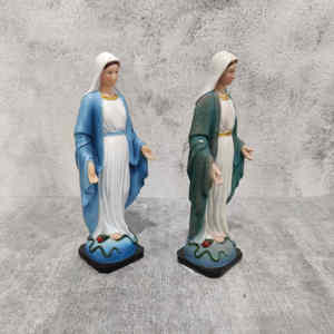 Venta al por mayor escultura de resina Santísima Virgen Madre María católica Jesús estatuilla artesanía de resina para la decoración del hogar adorno de mesa - Product Image 2