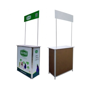 Mesa de Promoção Dobrável de Metal Pequena para Feiras Comerciais Sem MOQ - Product Image 1