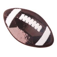 Patchs de football personnalisés brodés thermocollants écologiques pour Noël, avec grandes décorations à sequins et motif de lettres anglaises, pour chapeaux et vêtements de sport d'équipe