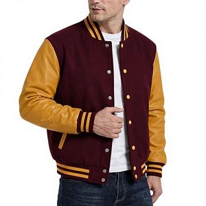 แจ็คเก็ตบอมเบอร์ลำลองสไตล์วาร์ซิตี้ แจ็คเก็ตทีมสปิริตผ้าวูลแบบ Letterman - Product Image 1