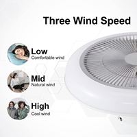 Ventilateur de plafond intelligent avec lumière RGB, télécommande, conversion de fréquence, LED dimmable, pour chambre à coucher