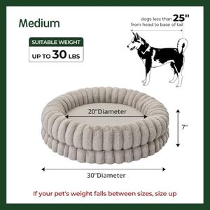 Custom Memory Foam <b>Dog</b> Cat Round <b>Sofa</b> <b>Beds</b> Orthopedic Luxury Memory Foam <b>Dog</b> <b>Bed</b> Waterproof Removeable Cover - Product Image 3
