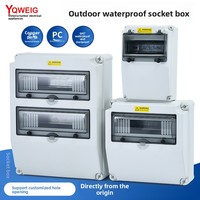 Boîte de prise industrielle portable, étanche à l'eau et à la poussière, pour utilisation sur chantier, connexions électriques, plastique