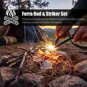 Baiyuheng Outdoor Fire Magnesium Fire Tinder Starter Rope <strong>the</strong> <strong>Flintstones</strong> - Product Image 4