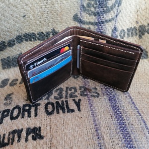 For Vintage Custom New Design Baseball Stitching PU Leather Bifold <b>Wallet</b> RFID Unisex Waterproof Custom Logo Card <b>Holder</b> - Product Image 6