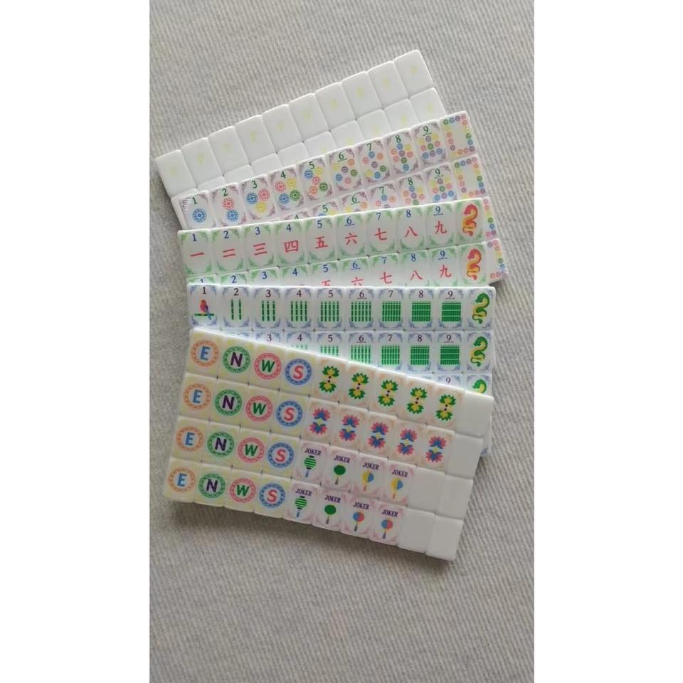 Acrylic American Mahjong Set 160 Tiles Chinese Lotus & Lantern Joker ...