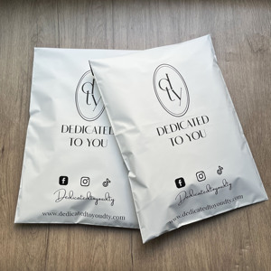 Custom Matte Black Poly Mailers Gold Logo Printed <b>Waterproof</b> Self Seal Shipping Envelopes For Clothing Cosmetic Boutique - Product Image 3