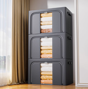 Bolsa de Almacenamiento Plegable de Gran Capacidad para Edredones, Cajas de Almacenamiento Cuadradas de Tela Gruesa para Guardar Ropa en el Armario del Hogar - Product Image 6