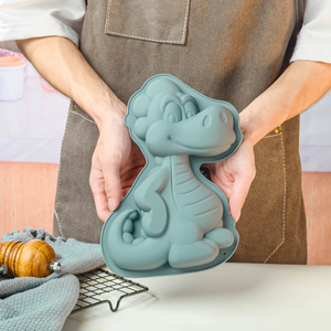 <span class=keywords><strong>Dinosaurier</strong></span> Backen Gummi harz 3D Große Seife Schokolade Gips Benutzer definierte Silikon form Werkzeuge Dekorieren Zubehör Zubehör Pfanne - Product Image 5