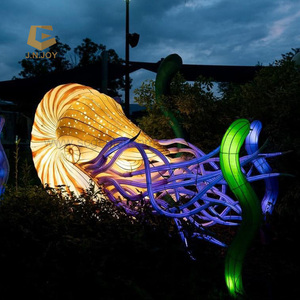 JNZ2237 Lanterne Tradizionali Cinesi Personalizzate per Festival all'Aperto con LED, Spettacolo di Lanterne Floreali, Decorazioni Artistiche per le Festività - Product Image 5