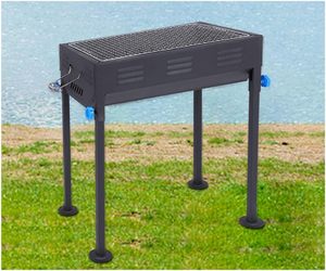 Barbecue au charbon de bois portable haut de gamme à deux zones, design compact et pliable avec structure en fer moderne pour le camping et les grillades en extérieur - Product Image 4