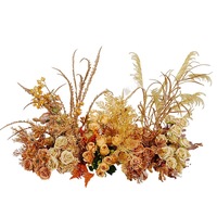 Nouvelle composition florale artificielle de luxe DIY en herbe de la pampa marron 3D pour scène de mariage, événements et centres de table, Noël et Pâques