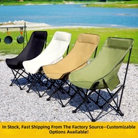 Chaise de camping portable Moon Chair, chaise pliante inclinable avec siège rembourré, chaise de plage pour le camping