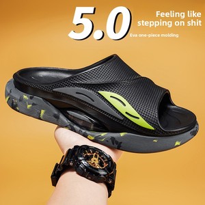 Pantuflas para <span class=keywords><strong>Hombre</strong></span>, Modernas, con Bloques de Color, Ligeras, Deportivas, Resistentes al Olor, Resistentes al Desgaste, <span class=keywords><strong>Chanclas</strong></span> Casuales de Playa - Product Image 3