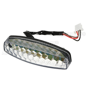 Feu arrière de moto à LED 18 LED, feu stop et clignotant rouge pour motos tout-terrain 50cc-125cc, scooters, VTT et quads - Product Image 4