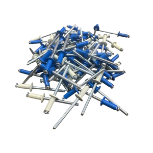 Kit de 100 Remaches 4.8x12 Fiore para Matrículas de Coche y Moto, 60 Azules, 40 Blancos, Surtidos, Resistentes, de Acero Galvanizado con Zinc - Product Image 3