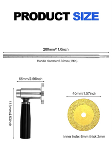 Dao cắt ống PVC có thể điều chỉnh độ sâu, đường kính từ 1-1/2 inch đến 8 inch, loại Schedule 40, lưỡi cắt kim cương, dụng cụ sửa ống nước - Product Image 6