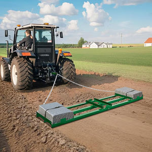 JH-Mech Schwerlast-Anhängerharke mit 72 Zoll Kette 8 Fuß Anhänger-Grüner ATV-Stahl Rasen-Nivellierharke für Traktoren - Product Image 4