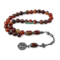 Tasbih en agate à motif de dragon Winon, 10 mm, 33 perles, fait à la main, perles de prière islamiques, cadeau du Ramadan, tasbih, chapelet musulman