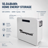 Batterie LiFePO4 murale DC48V 200Ah 10kWh pour stockage d'énergie solaire domestique, cellule lithium-ion, alimentation de secours hors réseau pour la maison