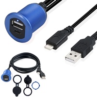 Câble USB C Type-C à encastrer avec lumière LED, charge rapide 3A, transfert de données, cuivre pur, garantie 12 mois, blindage tressé