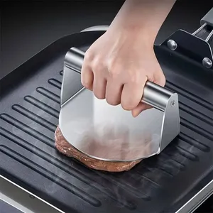 Nouvelle presse à smash <span class=keywords><strong>burger</strong></span> en acier inoxydable | |   Moule à galettes et presse à hamburgers robuste pour barbecue, grillades et cuisine - Product Image 6