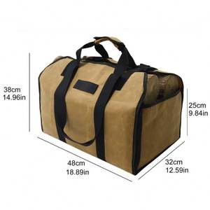 Échantillon gratuit Accessoires robustes, spacieux, imperméables et durables pour les poêles/cheminées Sac d'emballage pour bois de chauffage en toile cirée - Product Image 4