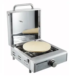 Tischplatte Pizza Maker Rotes serie Röster Propan Grill Herd Edelstahl Gas grills Gas Pizza Grill öfen