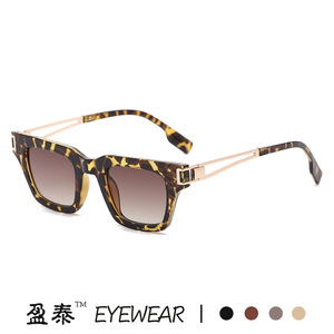Eyewear <b>Square</b> <b>Sunglasses</b> UV400 Unisex Plastic And Metal Frame PC Lens - Product Image 2