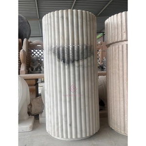 Lavabo piédestal en marbre autoportant contemporain 17x17x31 "vanité <span class=keywords><strong>de</strong></span> salle <span class=keywords><strong>de</strong></span> bain <span class=keywords><strong>de</strong></span> luxe faite à la main - Product Image 4