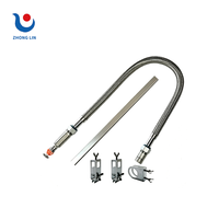 Tuyau d'incendie tressé en acier inoxydable, pression nominale 200 psi, température maximale 225°F, pour plafond suspendu commercial