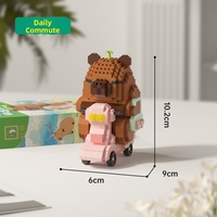 Bloques de Construcción 3D de Capibara en Oferta, 400-800 Piezas, ABS, Educativos, Rompecabezas de Dibujos Animados, Juguete de Ensamblaje de Animales