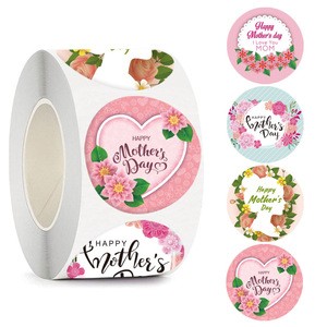 สติกเกอร์กันน้ำสำหรับวันแม่สติกเกอร์ติดฉลากบรรจุภัณฑ์ "Happy Mother's Day" - Product Image 2