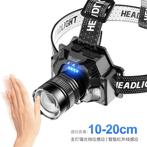 Lampe frontale Skywolfeye Zoom 2000mAh rechargeable à LED, orientable, pour la pêche, l'exploitation minière et les activités de plein air - Product Image 4