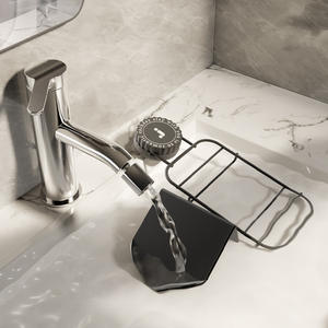 Support mural en métal à ventouse pour savon, sans perçage, égouttoir double couche - Product Image 3