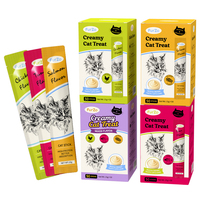 Friandises crémeuses pour chat, 15g*50pcs, variété de saveurs saines, à nourrir à la main ou à servir, nourriture pour chat