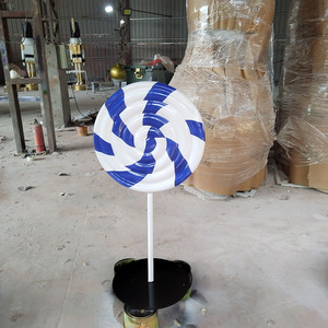 Statue de sucette en fibre de verre de style moderne sculpture en résine pour centre commercial extérieur pop décoratif accessoires de lobby décor de fête - Product Image 6