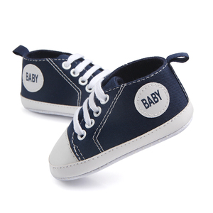 <span class=keywords><strong>Scarpe</strong></span> in tela casual antiscivolo con soletta morbida per neonati e bambini, design leggero stampato con lacci, molto vendute. - Product Image 4