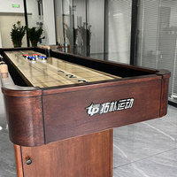 Table de shuffleboard en bois massif de 12 pieds en gros, jeu de shuffleboard pour salle de jeux d'entreprise ou de famille, jeu de shuffleboard, TS-0908