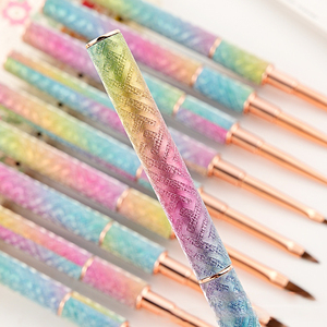 Pinceau à ongles professionnel en gel UV avec manche en métal personnalisé, pinceau de peinture pour gel constructeur pour salon de manucure - Product Image 4
