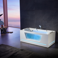 Baignoire en acrylique Whirlpool avec fonction de massage, jets d'eau, spa, jacuzzi intérieur pour 2 personnes