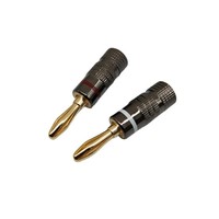 Connecteur de câble de haut-parleur RASANTEK Hi-Fi, fiche banane plaquée or, contact en laiton BFA 4 mm, audio et vidéo, OEM/ODM disponible en gros