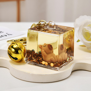 Regalo di celebrità Online Kapi <span class=keywords><strong>Bala</strong></span> portachiavi creativo bottiglia di sabbia carino ciondolo in PVC per coppie chiave auto regalo - Product Image 4