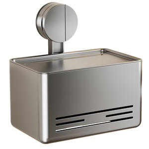 Gao Wenhai Dispensador de Papel Rectangular con Succión, Gris Pólvora, Ahorro de Espacio, Almacenamiento para Baño, Montaje en Esquina - Product Image 1