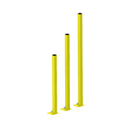 Clôture de sécurité en acier standard Enceinte de cadre en fer traité thermiquement Caps Portes d'allée pour les projets de construction 1M 1.5M 2M