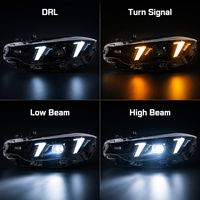 Feux avant à LED pour BMW F32 F36 F82 Série 4 2013-2020, assemblage de phares à double couleur, DRL Fang, clignotants séquentiels, mise à niveau des phares