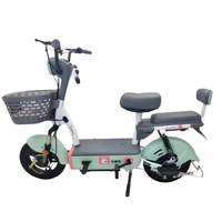 Vélo électrique à pédales 48V 350W à 3 vitesses avec batterie au plomb-acide et cadre en acier